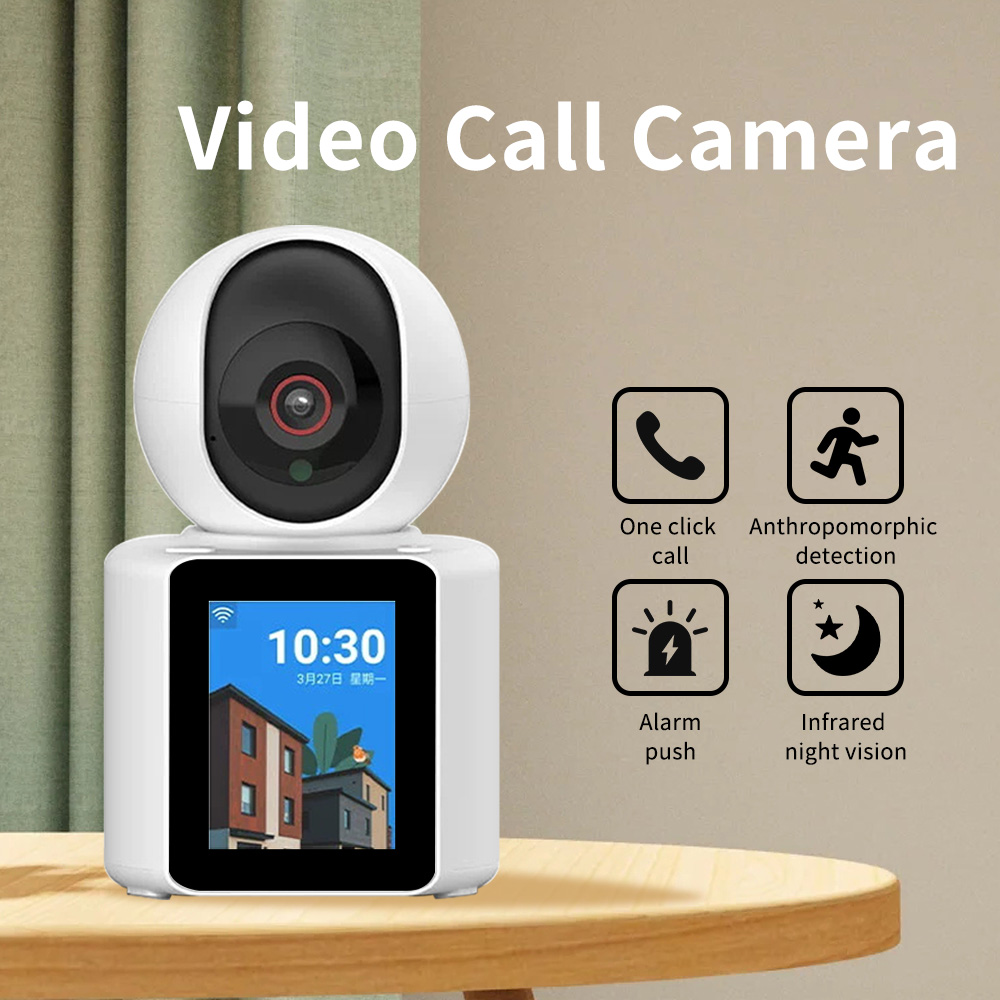 Video Calling Camera with 2.8 inch HD Screen,1080P Video Indoor Camera Actively Call with Phone App, Pet Camera