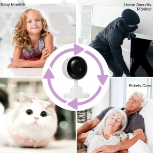 Tuya 3MP HD Wireless Wifi Night Vision Motion Detection Two Way Audio Mini Indoor Security Camera