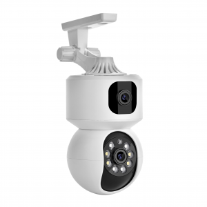 TUYA app smart wifi camera with 2 lens dual screen 8MP(4MP+4MP) HD Smart Home Security PTZ indoor camera