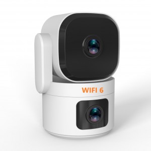 4mp+4mp Tuya Smart Dual Lens indoor wifi camera Motion Detection Auto Tracking 2.4g&5g Wifi 6 Network Camera