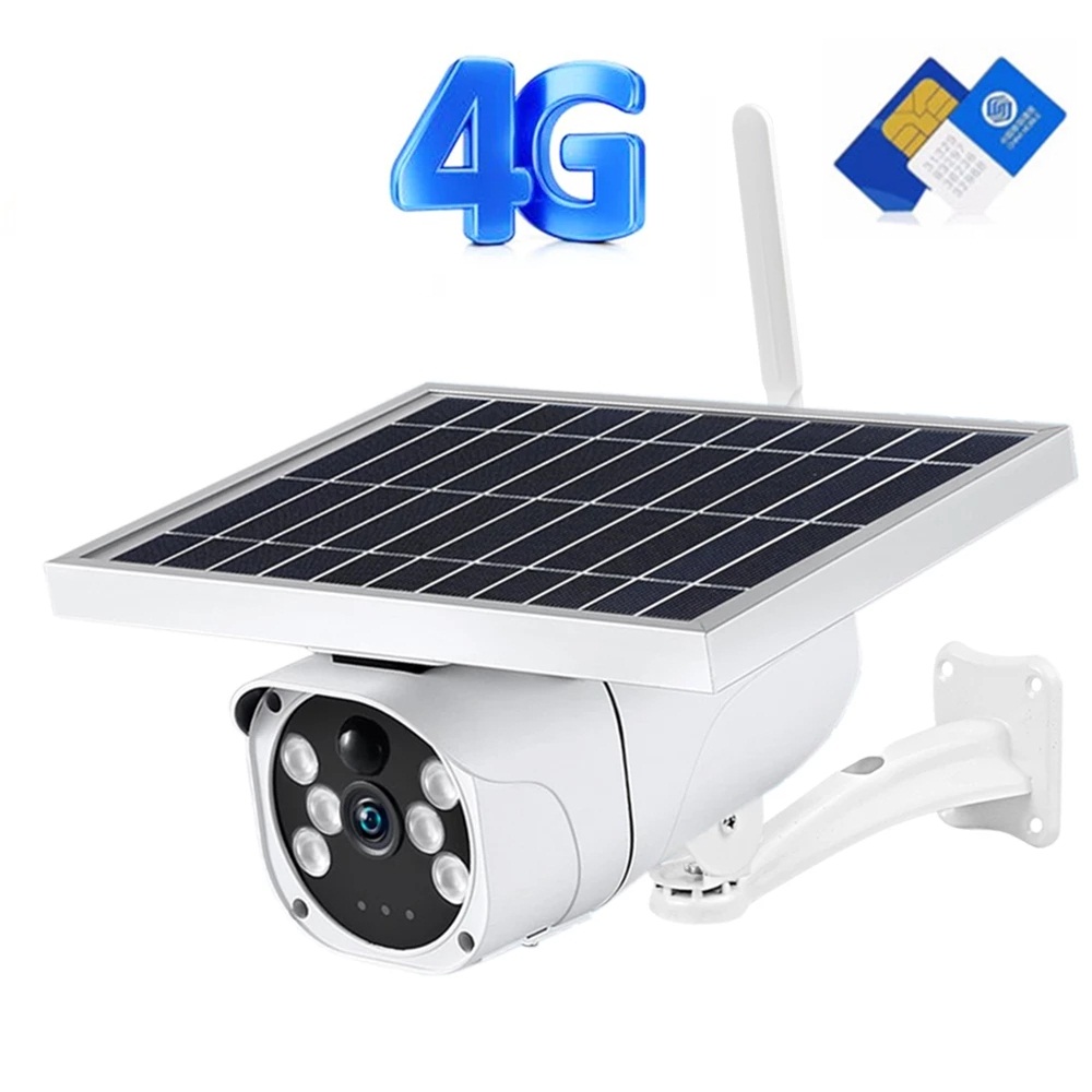 3G 4G SIM Card Solar Camera 1080P HD Outdoor Built-in Lithium Battery Wireless Smart Security Monitoring PIR Motion Camera