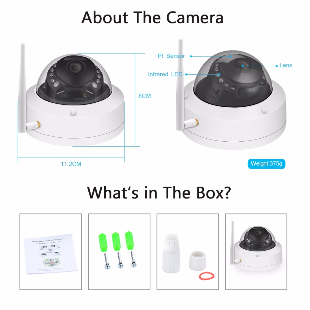 Ip camera indoor camera 1080 outdoor night vision poe 2.5 camaras mini dome smart ptz ip