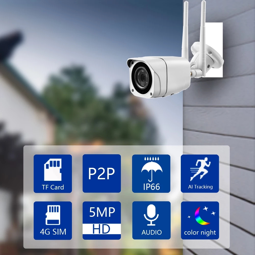 China 4G SIM Card 1080P Wireless Wifi IR Night Vision Outdoor Waterproof IP  CCTV Camera Manufacture and Factory