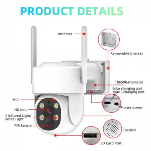 4ch 4.0mp wireless wifi battery ptz kits with 3w solar panel 10.1” LCD cctv battery camera kits