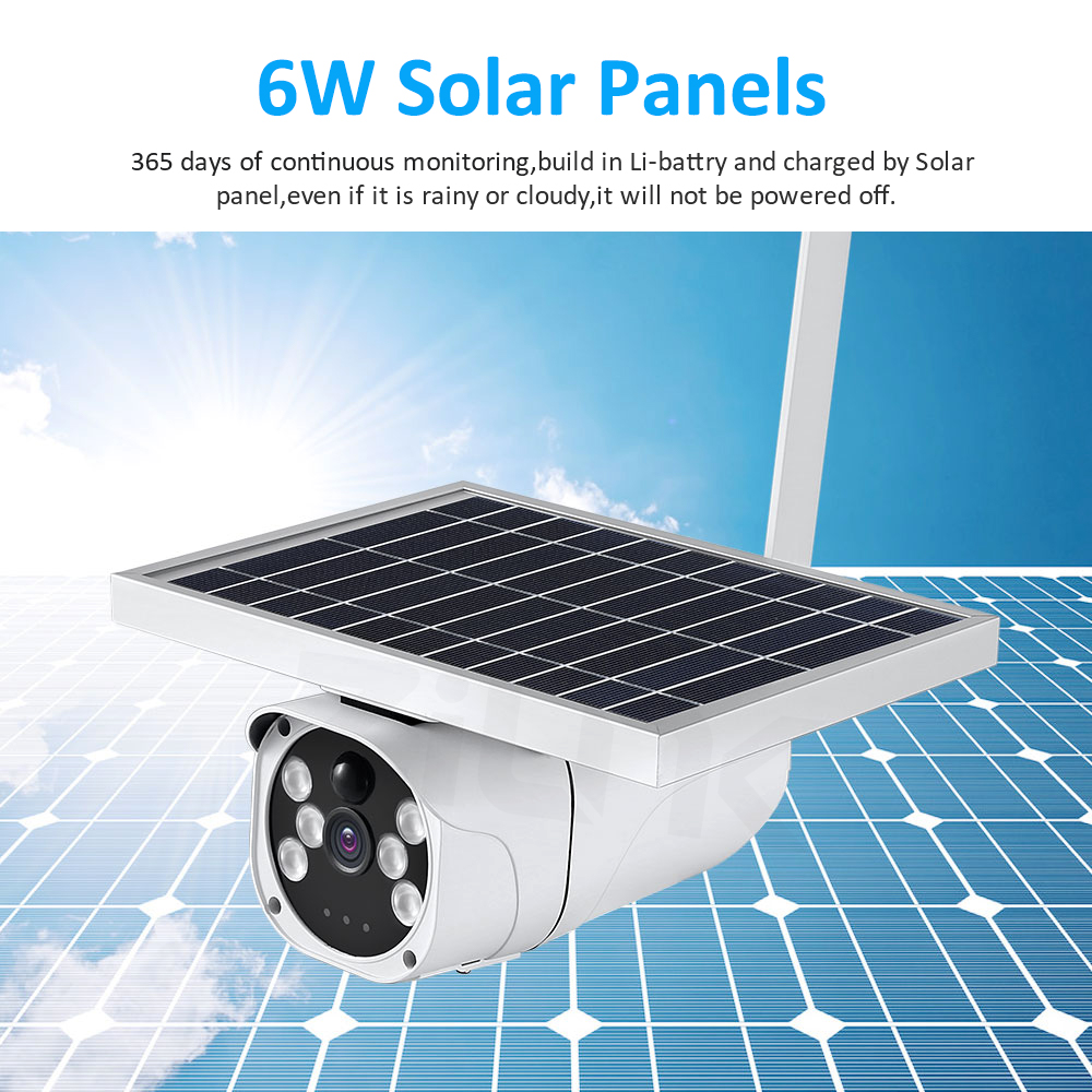 4G SIM Card Solar 1080P HD Outdoor Built-in Lithium Battery Smart Security Monitoring PIR Motion Detection Camera