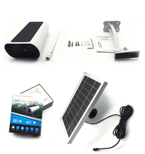 2MP Security  WiFi Bullet Camera with Solar Panel Two-Way Audio Motion Detection PIR Outdoor Battery IP Wireless Camera