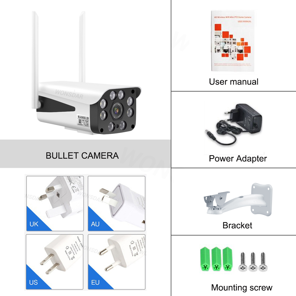 3G 4G SIM Card Security Camera CCTV 5MP HD WIFI IP Camera Outdoor Waterproof P2P infrared Night Vision Bullet Surveillance Cam
