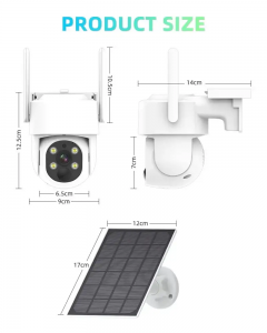 4ch 4.0mp wireless wifi battery ptz kits with 3w solar panel 10.1” LCD cctv battery camera kits