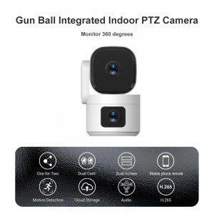 4mp+4mp Tuya Smart Dual Lens indoor wifi camera Motion Detection Auto Tracking 2.4g&5g Wifi 6 Network Camera